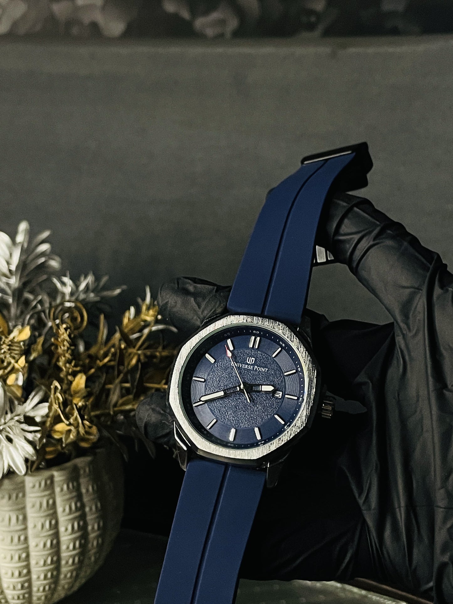 Universe Point Blue Dial Watch – Magnetic Lock & Adjustable Fit